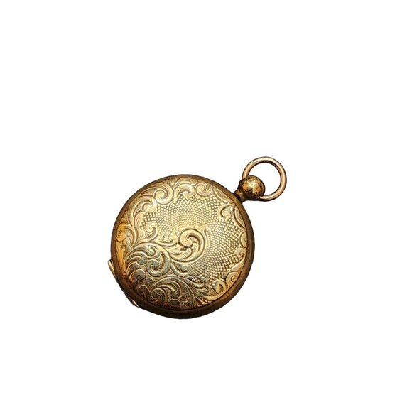 Antique Gold Filled Etched Locket (A4822) - Picture 5 of 5